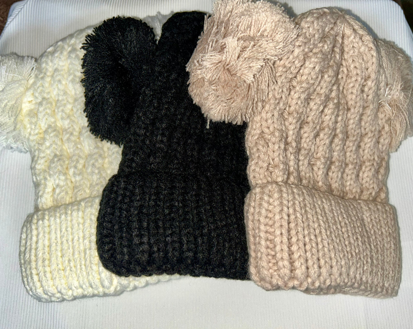 Girls PomPom Hats
