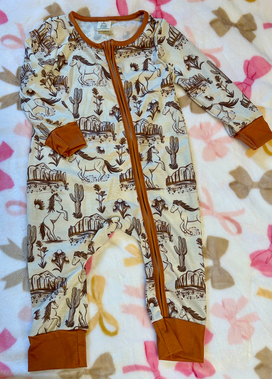 Baby/Toddler Western Rodeo Zipper Sleeper