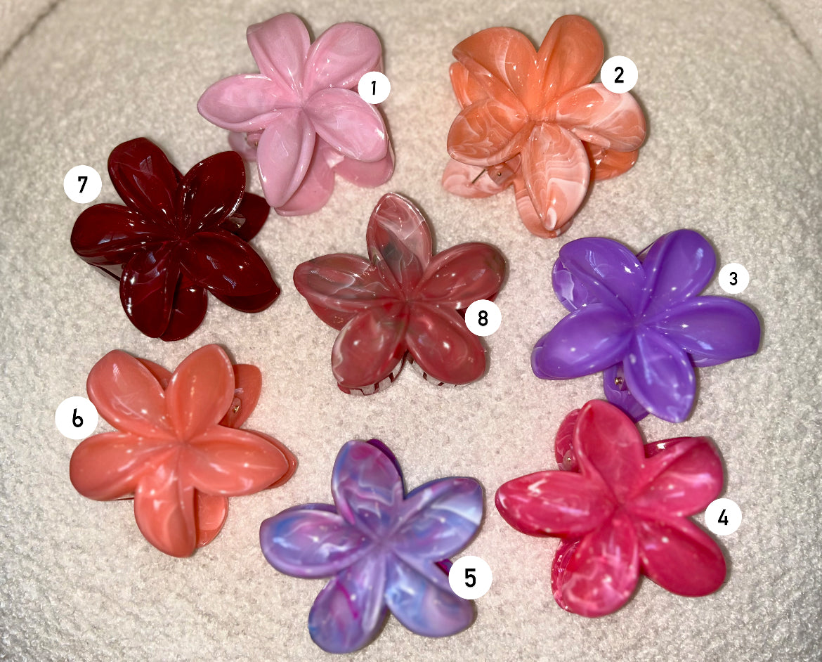 Floral Claw Clips