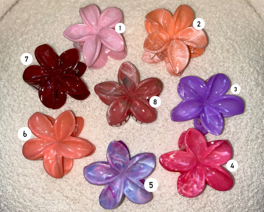 Floral Claw Clips