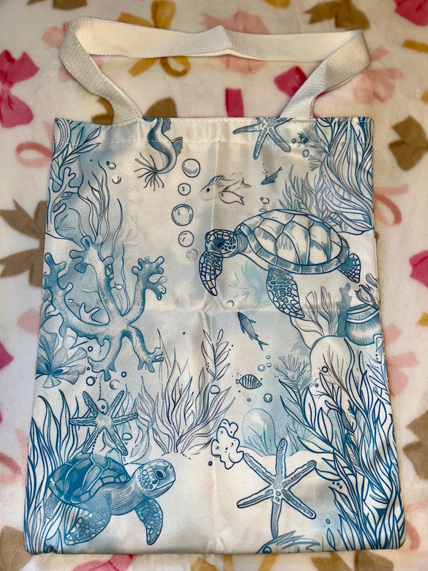 Beach Themed Double Sided Tote Bags