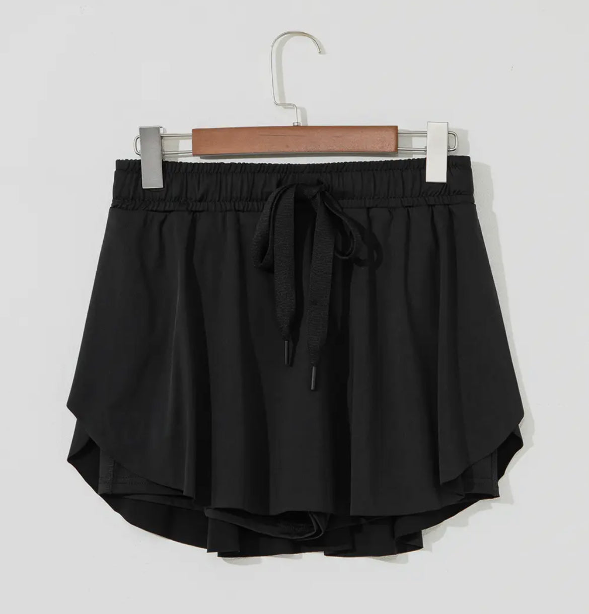 Drawstring High Waist Lined Tennis Skort- Different Color Options Available