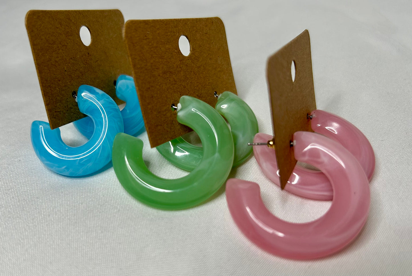 Resin Hoop Earrings