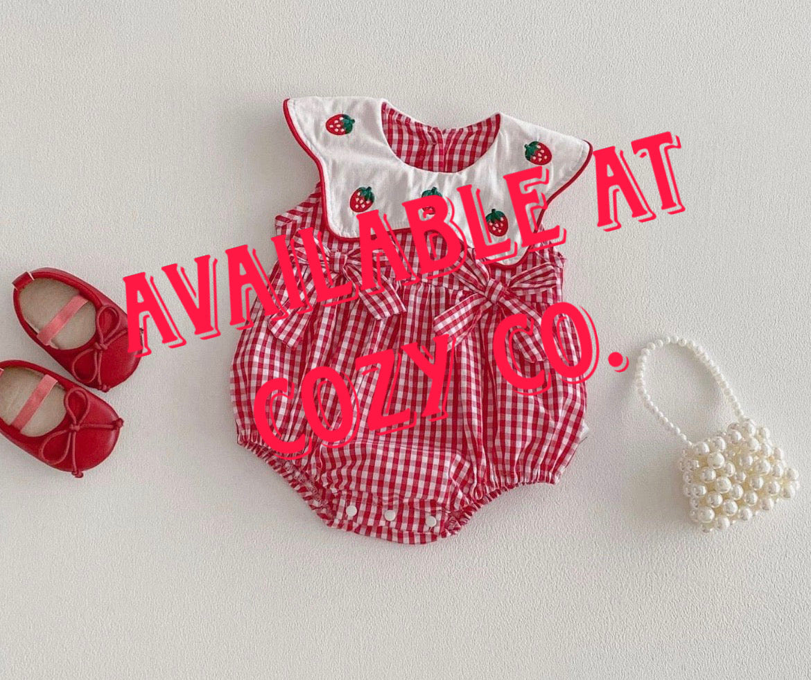 Strawberry Sweetie Bubble Romper