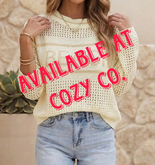 Beach Open Knit Sweater