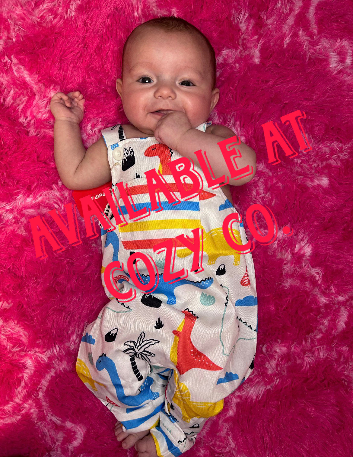 Baby Boy Dinosaur Print Overalls