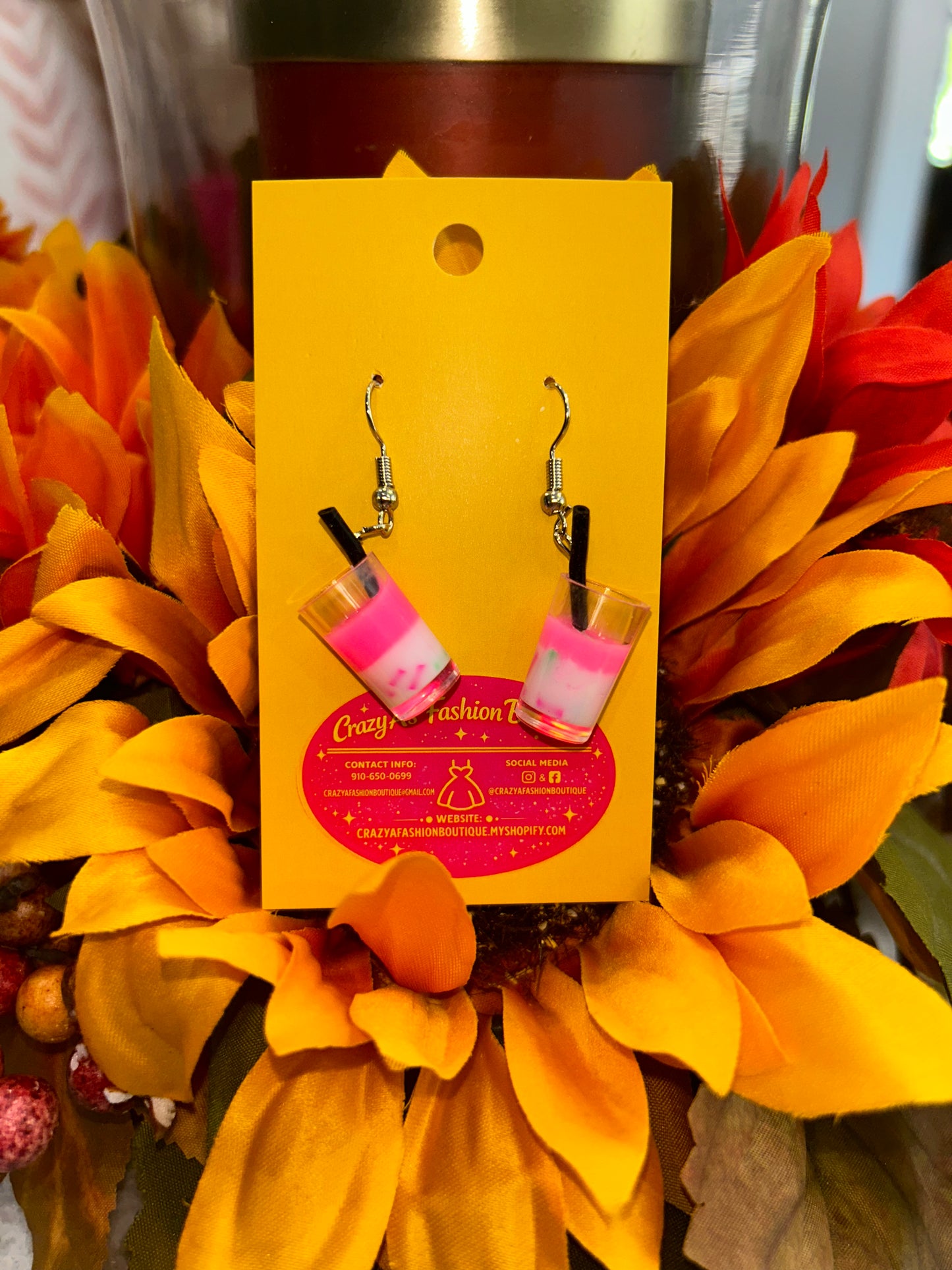 Pink Sips Earrings