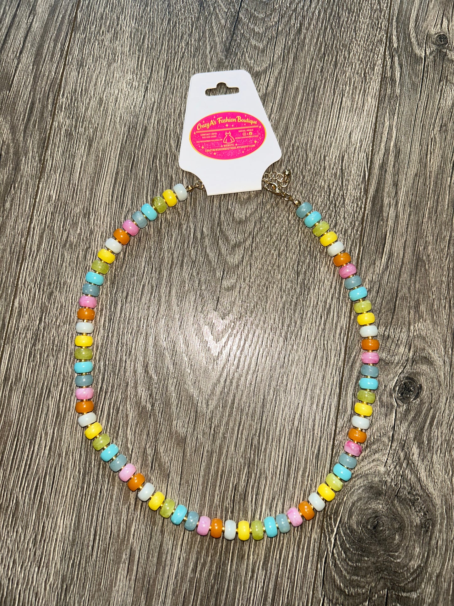 Multi Color Beaded Necklace